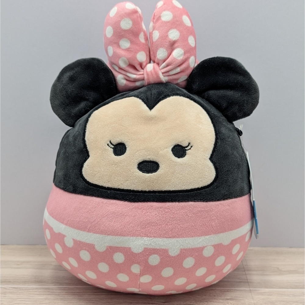 Disney Minnie Mouse Squishmallows Plush 8" (10" w/ Bow) Kellytoy 2020 NWT